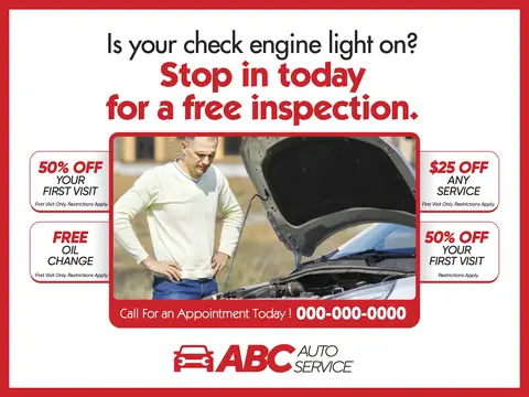 Auto Repair postcard design