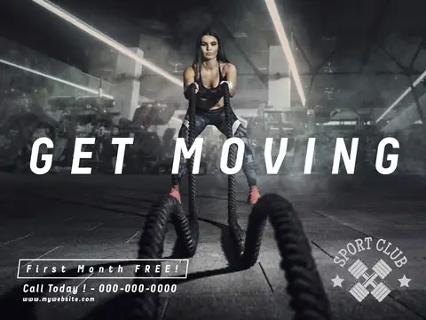 Fitness & Gyms postcard design