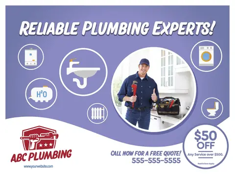 Plumbing postcard design